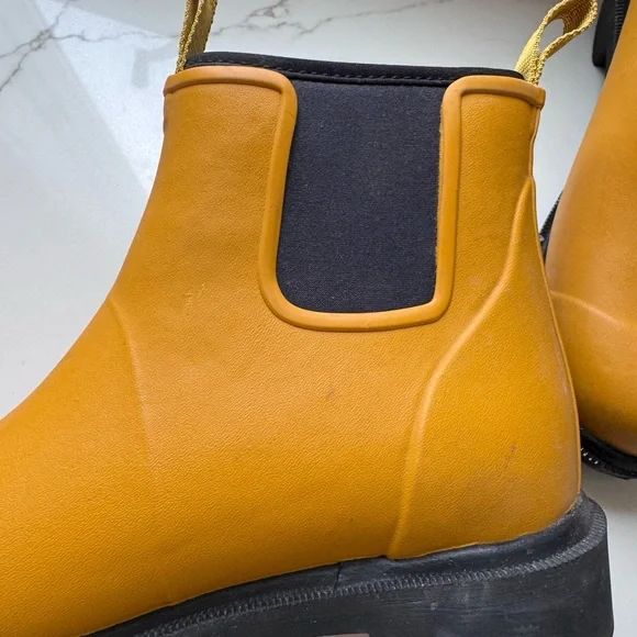 Merry People Yellow Chelsea Rain Boots - Picture 3 of 6